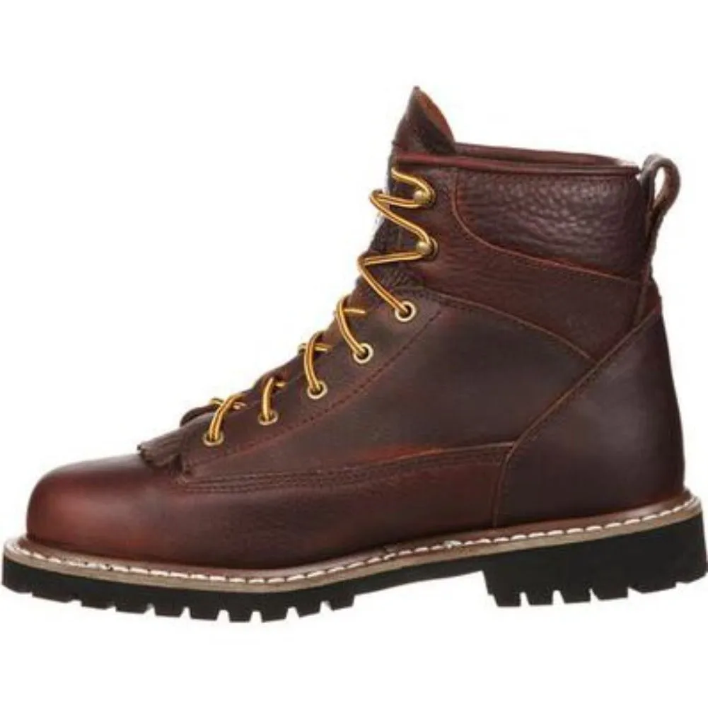 Georgia Boot Loggers Men's Waterproof Mid Boots G8120 In Black
